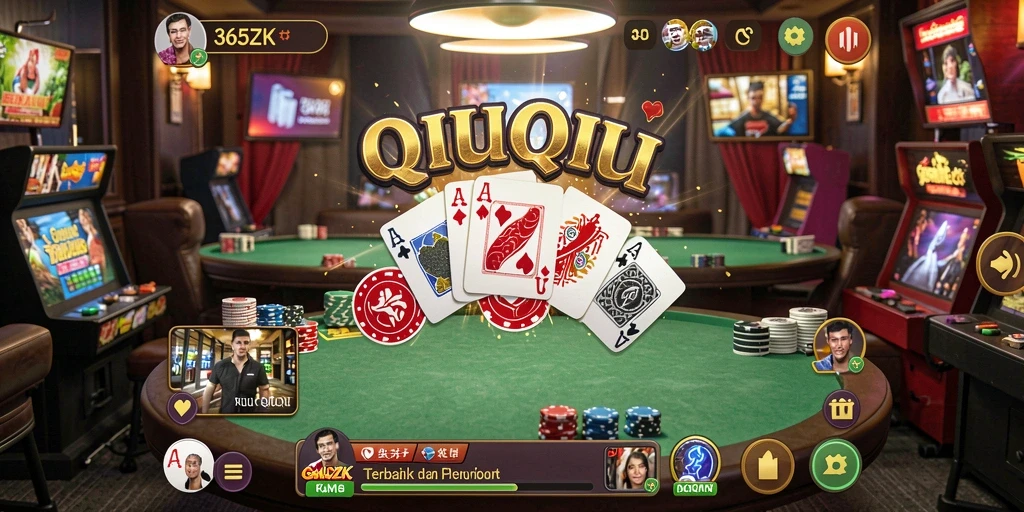 Tampilan utama gameplay QiuQiu yang seru dan menantang.
