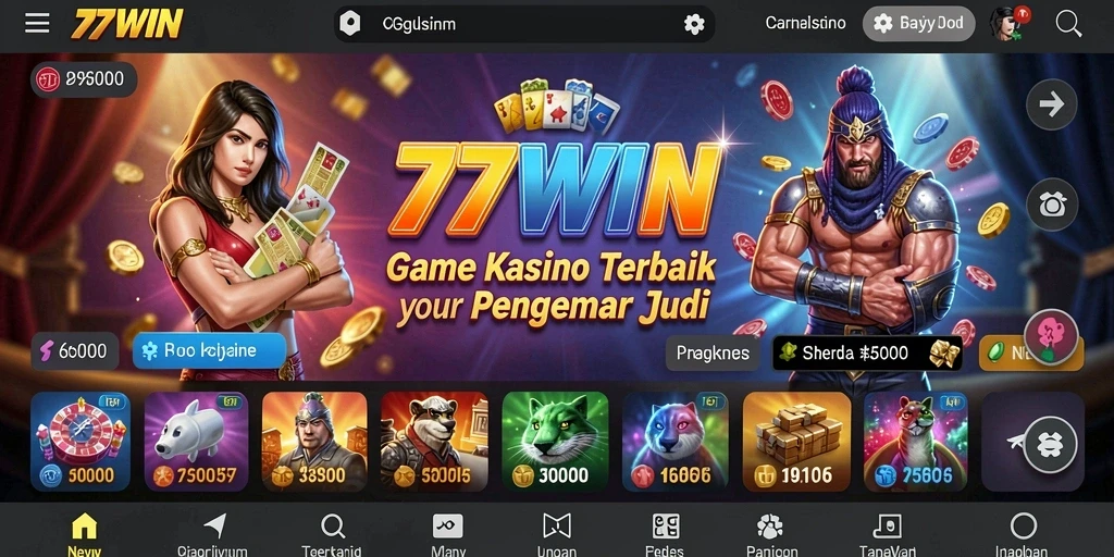 Tampilan gameplay Kasino 77WIN yang menarik dan mendebarkan.