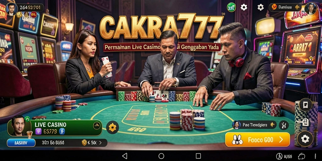 Tampilan gameplay Live Casino yang mendebarkan dan interaktif.