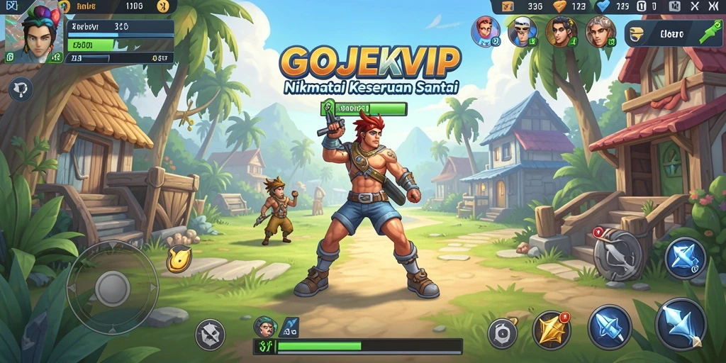 Tangkapan layar gameplay <strong>GOJEKVIP</strong> yang penuh warna dan seru.