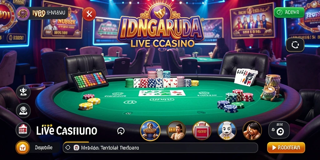 Tampilan gameplay Live Casino IDNGARUDA dengan dealer profesional.