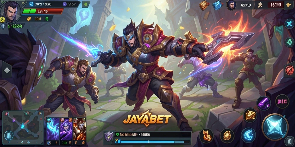 Tangkapan layar gameplay <strong>JAYABET</strong> menampilkan aksi pertempuran yang mendebarkan.