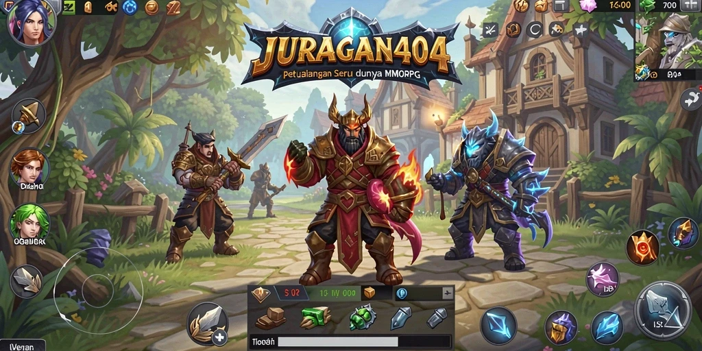 Screenshot gameplay JURAGAN404 menampilkan aksi mendebarkan dalam petualangan MMORPG.