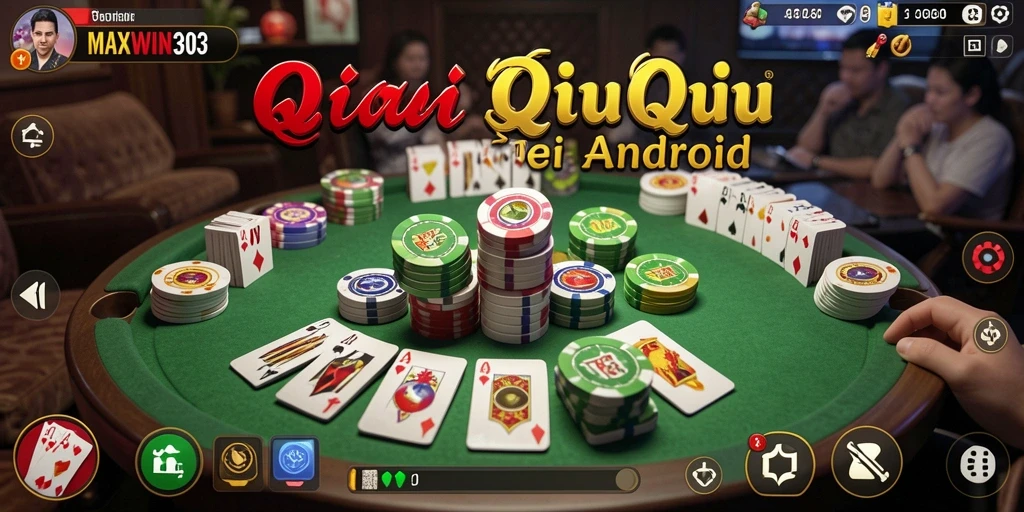 Tampilan gameplay QiuQiu di MAXWIN303 yang penuh warna.