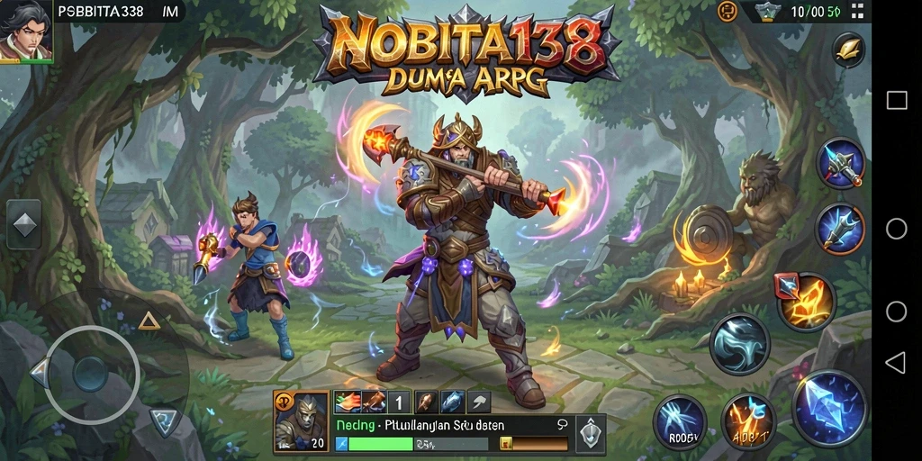 Tangkapan layar menampilkan aksi seru dalam pertempuran ARPG.