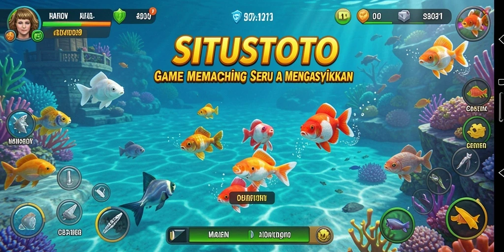 Tampilan gameplay memancing yang seru dan menegangkan di SITUSTOTO.