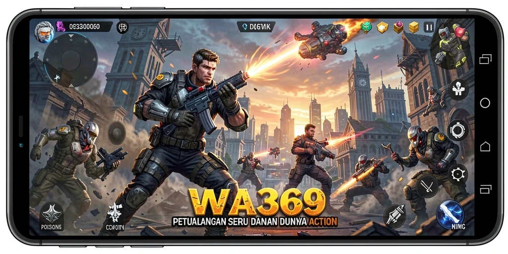 Tampilan menegangkan dari gameplay Action WA369.